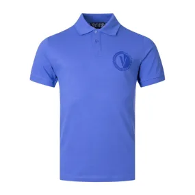 Versace Jeans Couture Print V Emblem Logo Polo Shirt