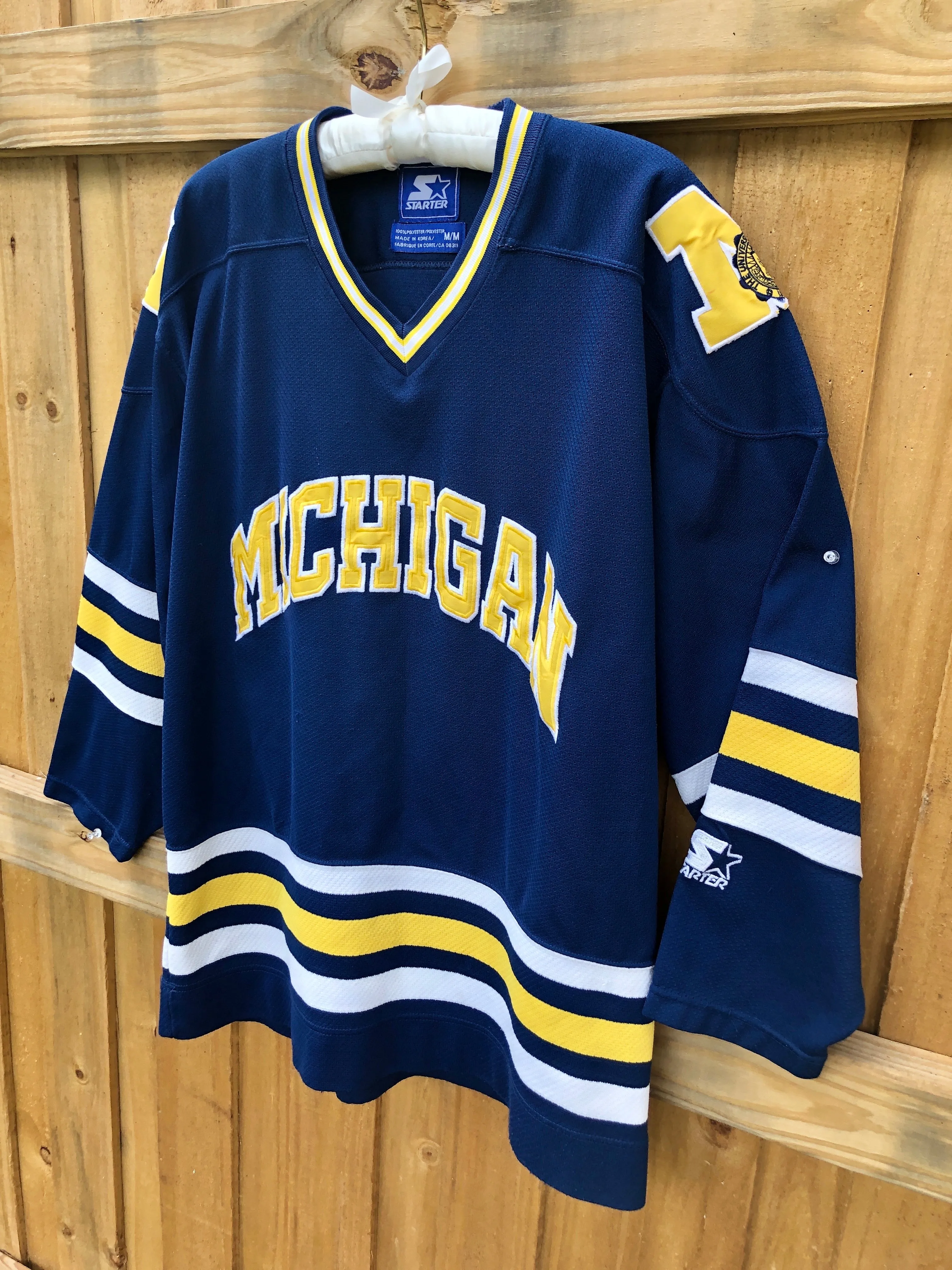 VINTAGE: Blue Michigan Sports Shirt