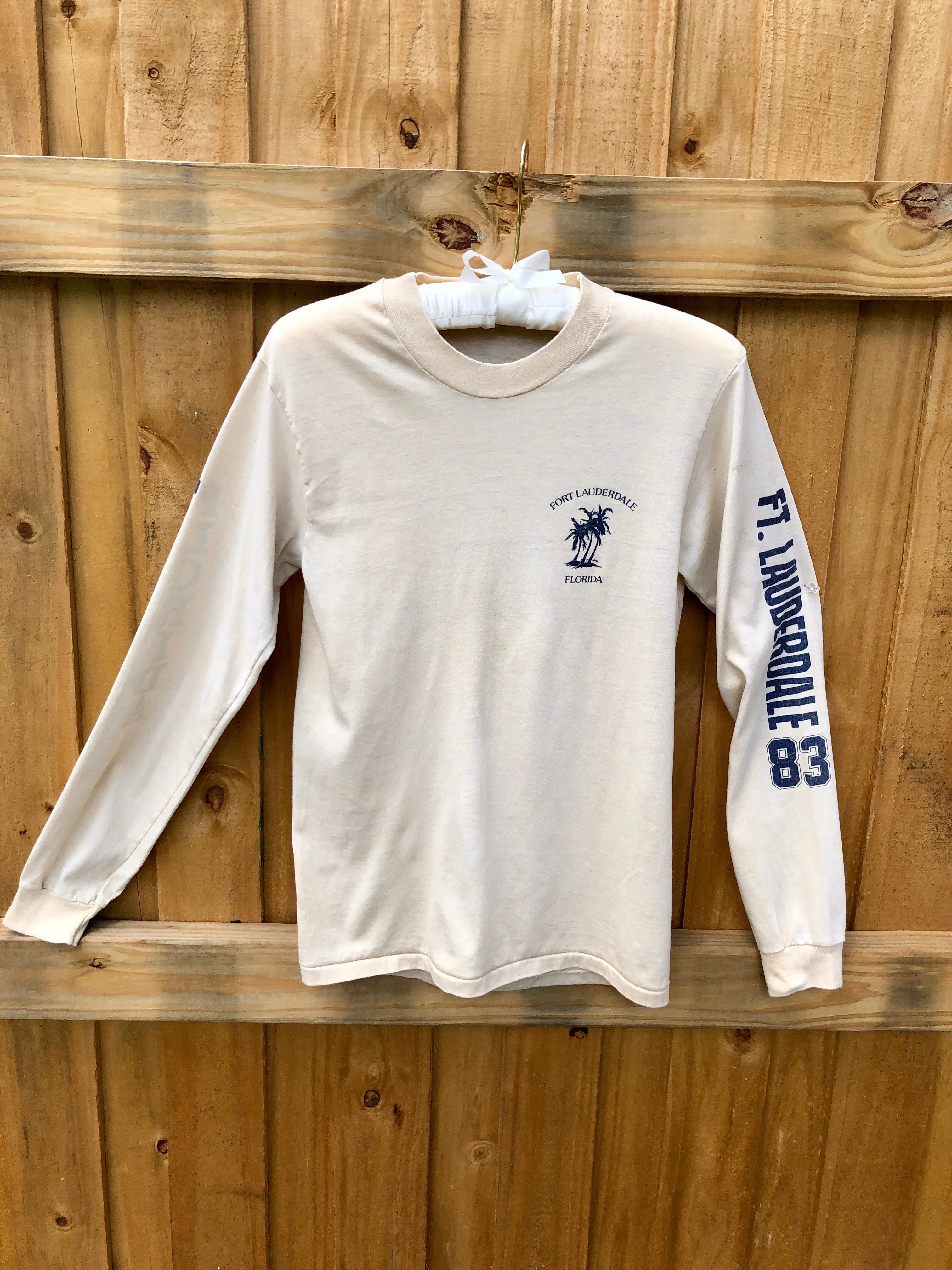 VINTAGE: Long-Sleeve Tropical Surf Tee