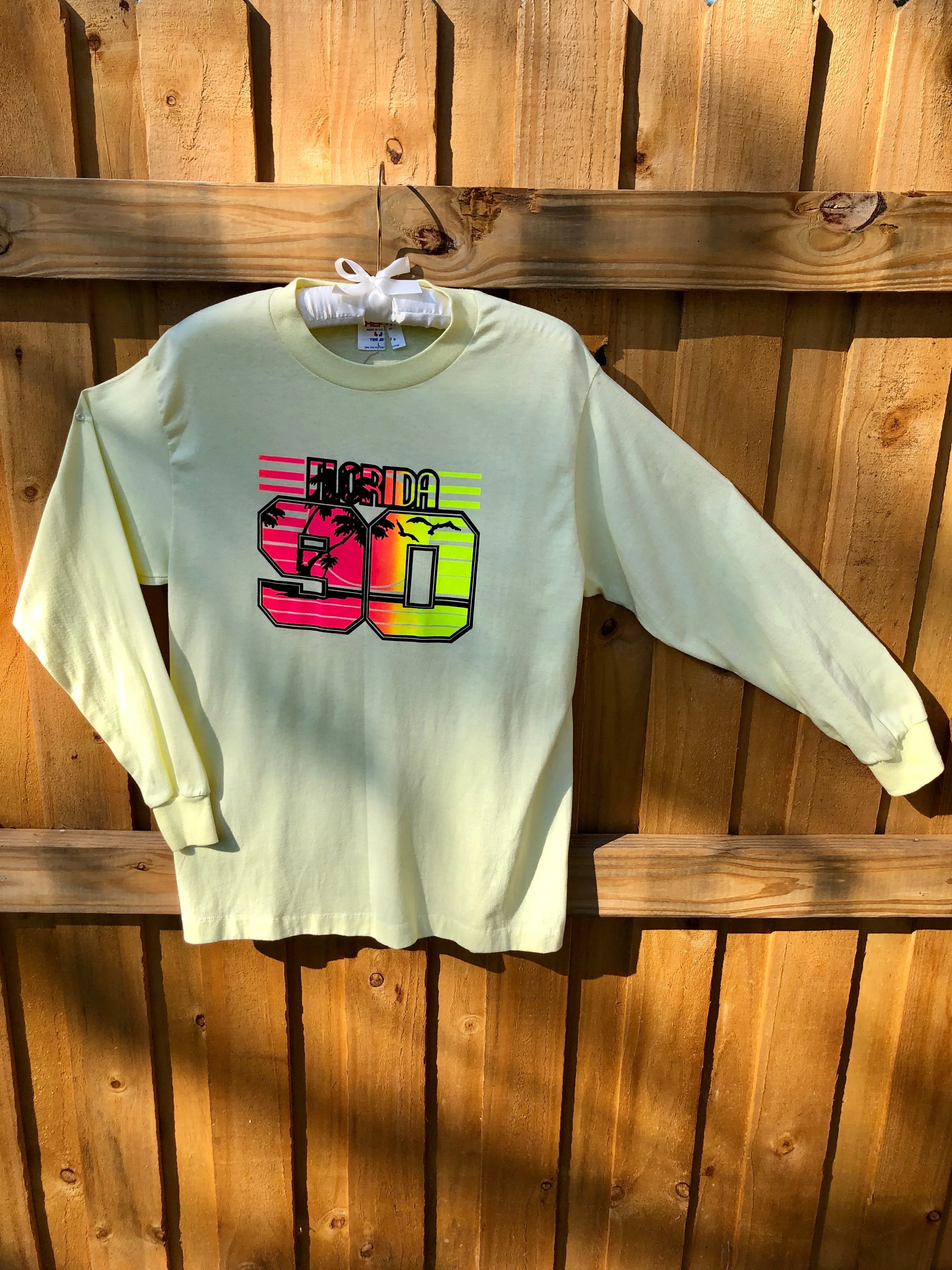 VINTAGE: Yellow & Neon Surf Shirt