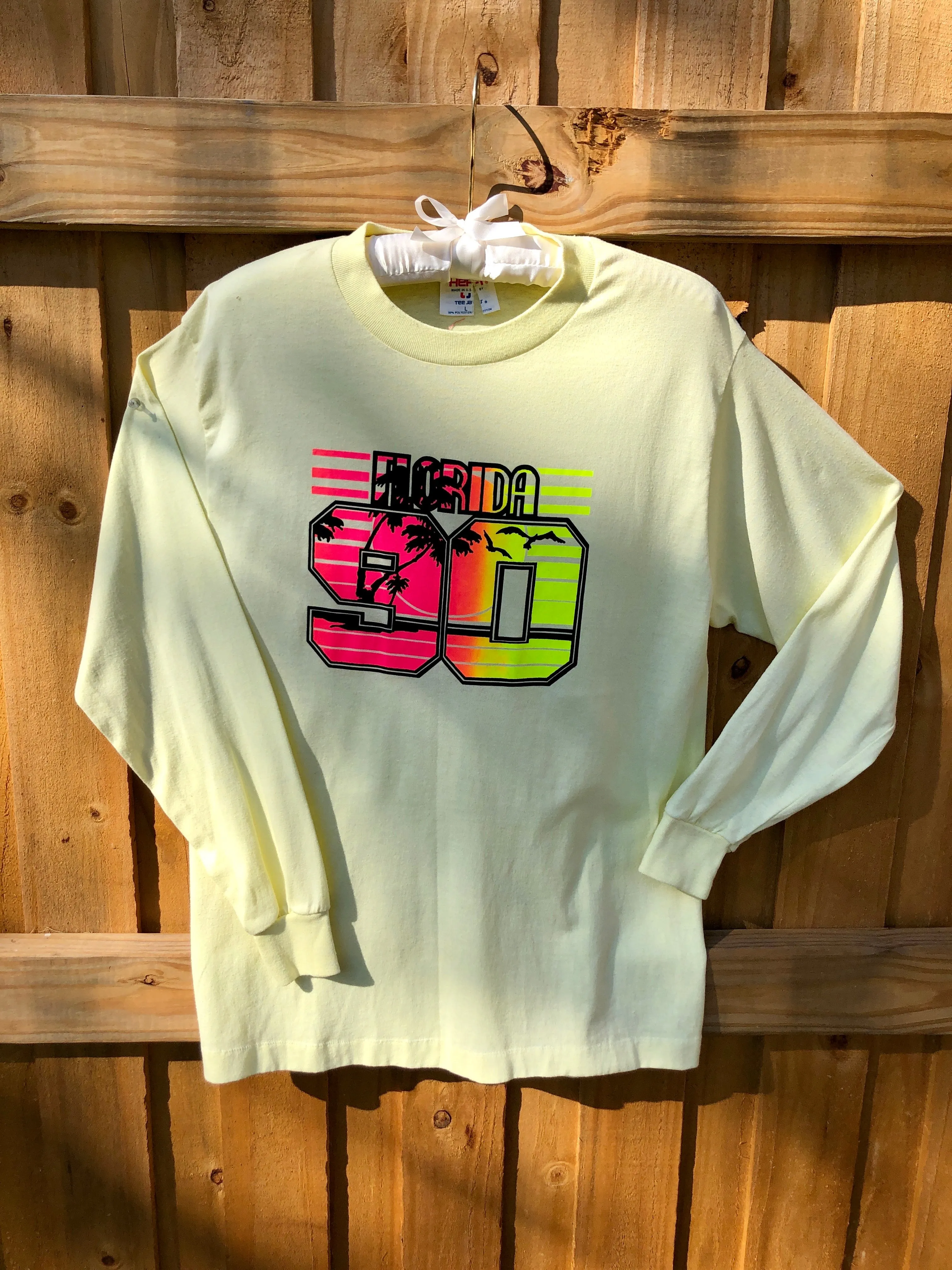 VINTAGE: Yellow & Neon Surf Shirt