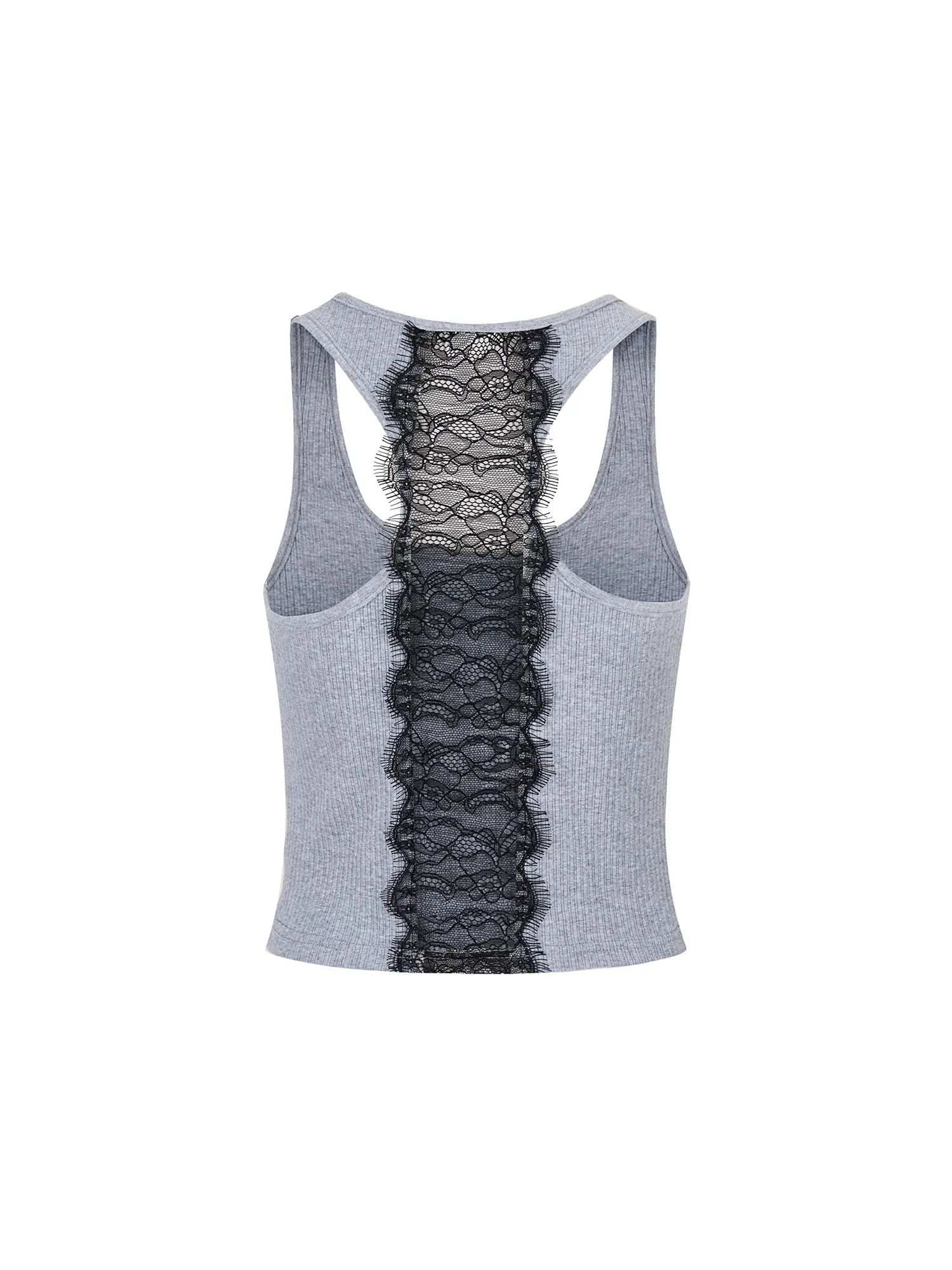 WESAME LAB LACE STITCHING SUSPENDER VEST