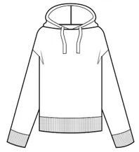 White   Warren - Cotton Slub Beachy Hoodie in Bright Kiwi