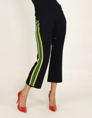 Wide Stripe Flared Pants in Sunflower