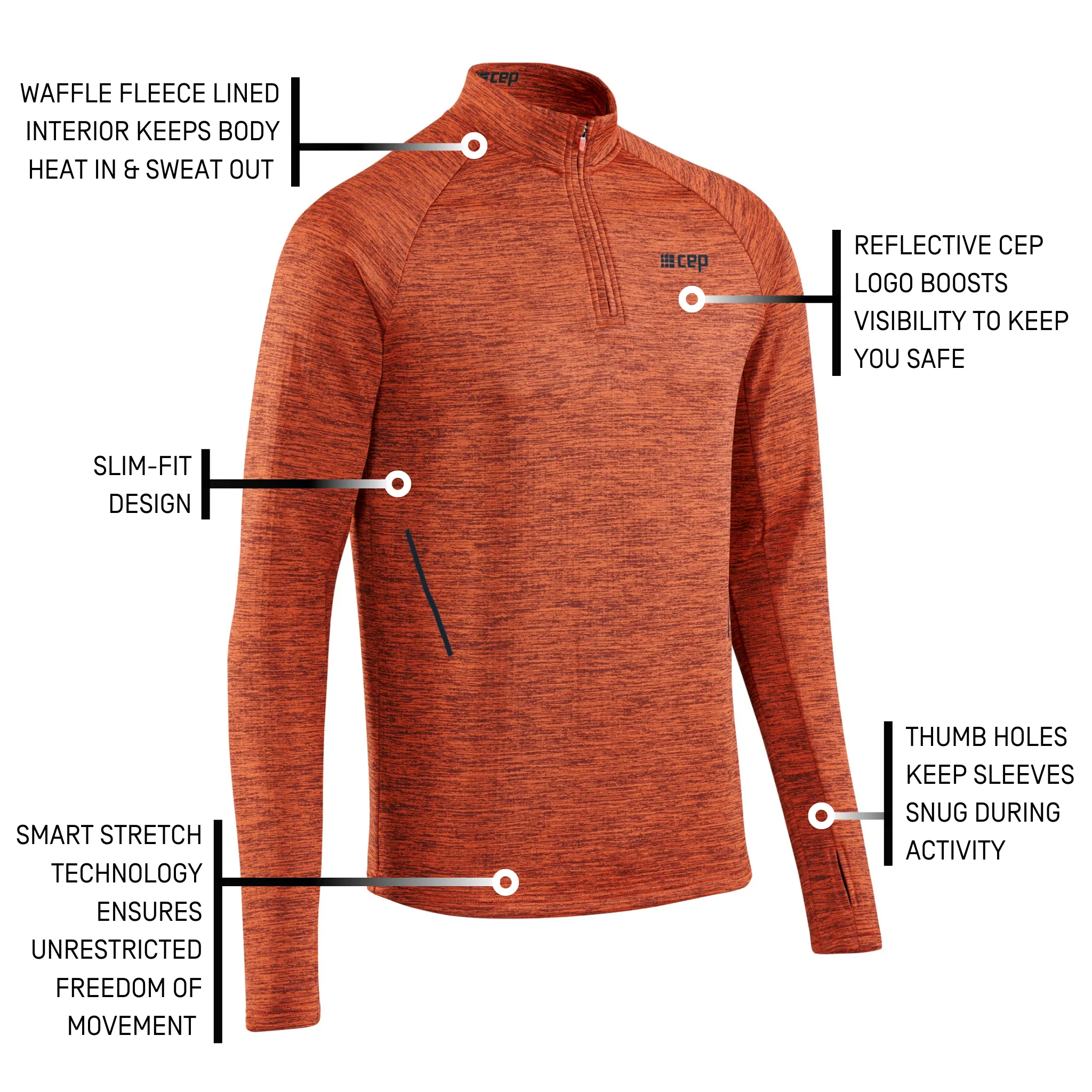 Winter Run Quarter Zip Pullover, Men