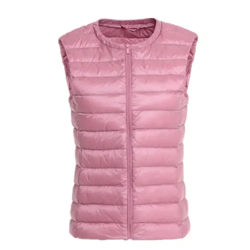 Women Autumn Winter Ultralight Thin Packable Down Sleeveless Jacket