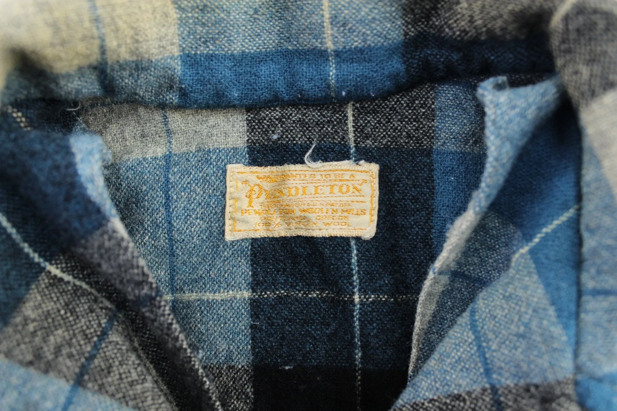 Women's 50's Pendleton Woolen Mills Blue & Black Plaid Coat