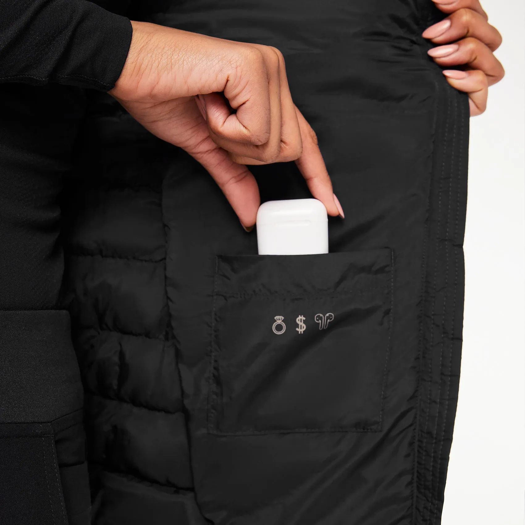 women's Black On-Shift™ Packable - Puffer Vest