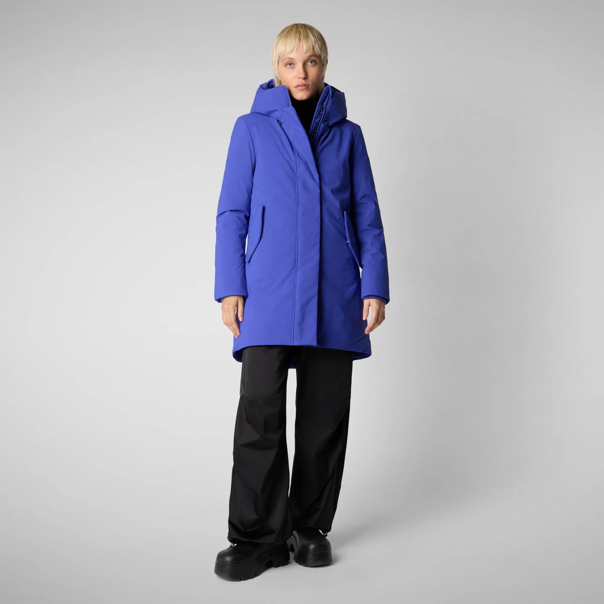 Women's hooded parka nellie in gentian blue