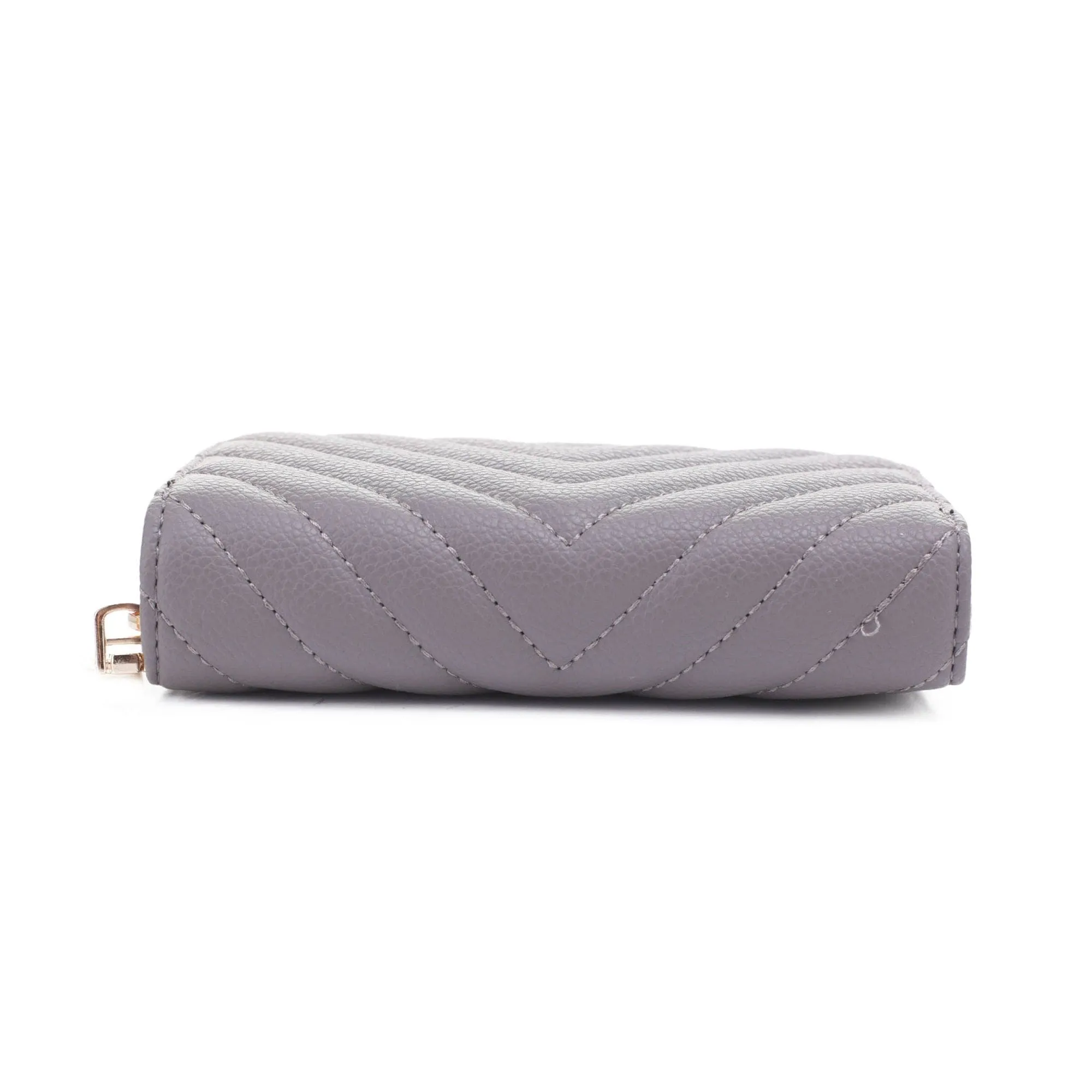 WQ1196 Nyla Chevron Quilted Zip Wallet