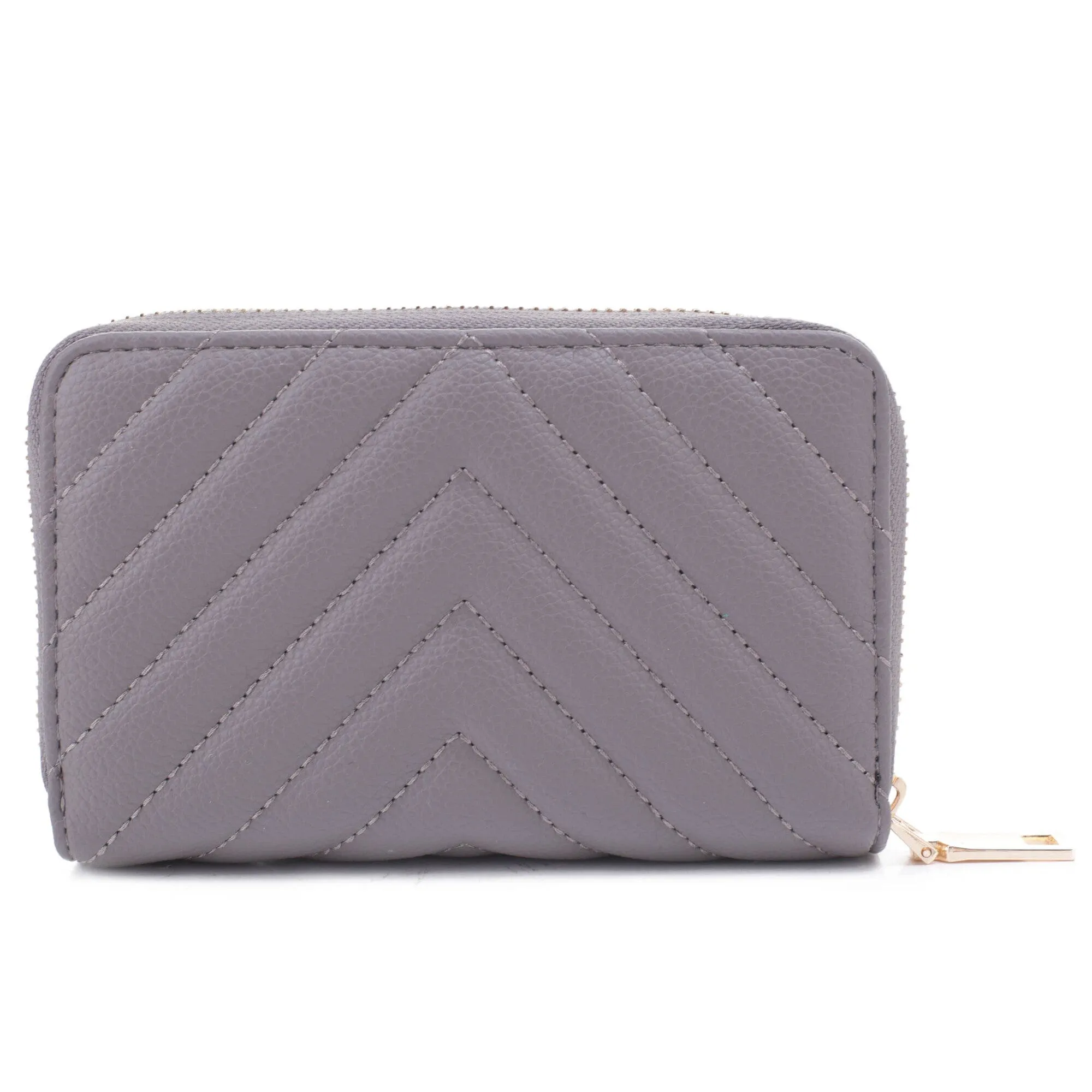 WQ1196 Nyla Chevron Quilted Zip Wallet