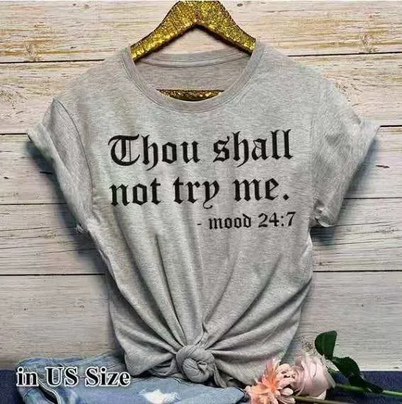 Yellow "Thou Shall Not Try Me" Tee Shirt