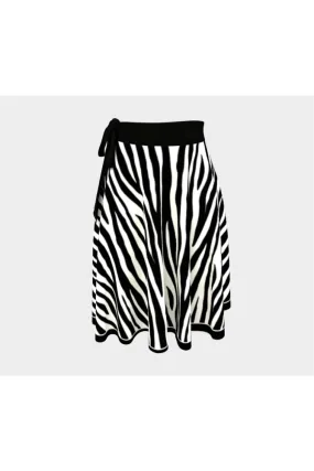 Zebra Print Wrap Skirt