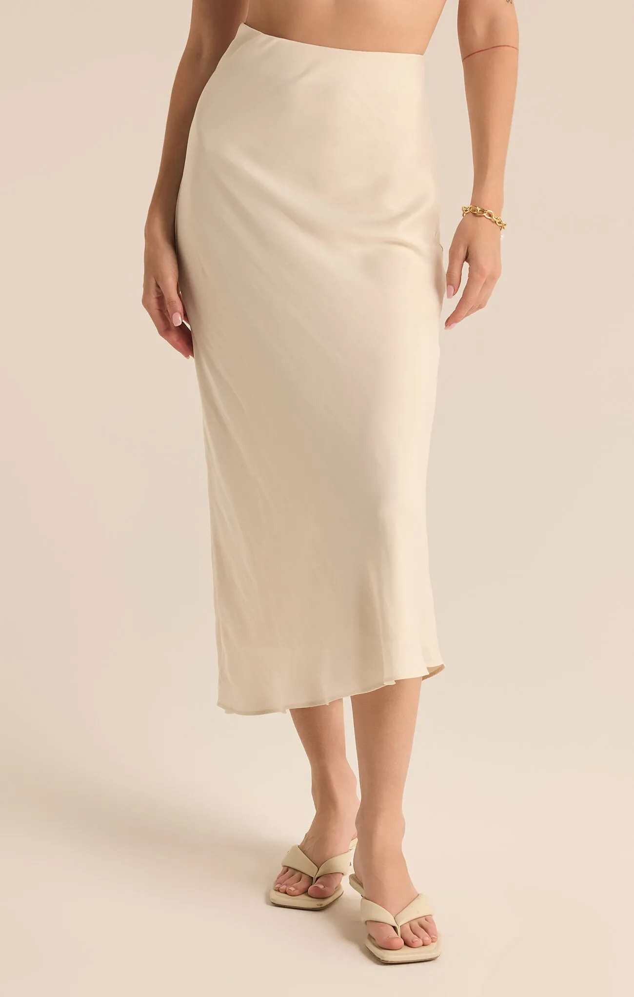 ZSUPPLY Euphoria Luxe Sheen Midi Skirt